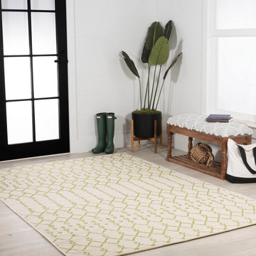 Ourika Moroccan Geometric Textured Weave Indoor/outdoor Rug